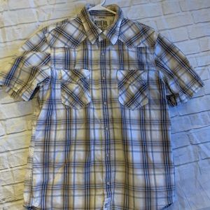 Ruehl 925 button front short sleeve shirt